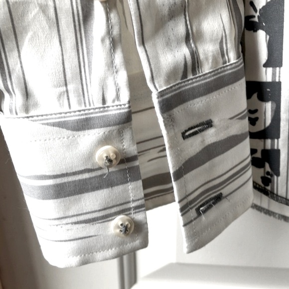 Henley’s Men’s Long Sleeve Cotton Graphic Shirt White/Gray/Black Size XL - Picture 8 of 15